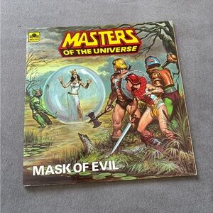 Masters of the Universe Mask of Evil Golden Book 1984 Kids Children Vintage